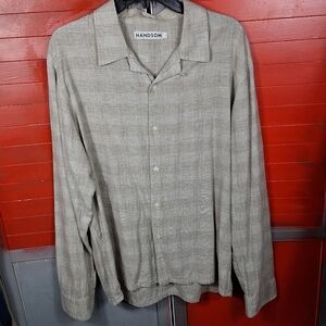 HANDSOM Mens linen shirt size Large